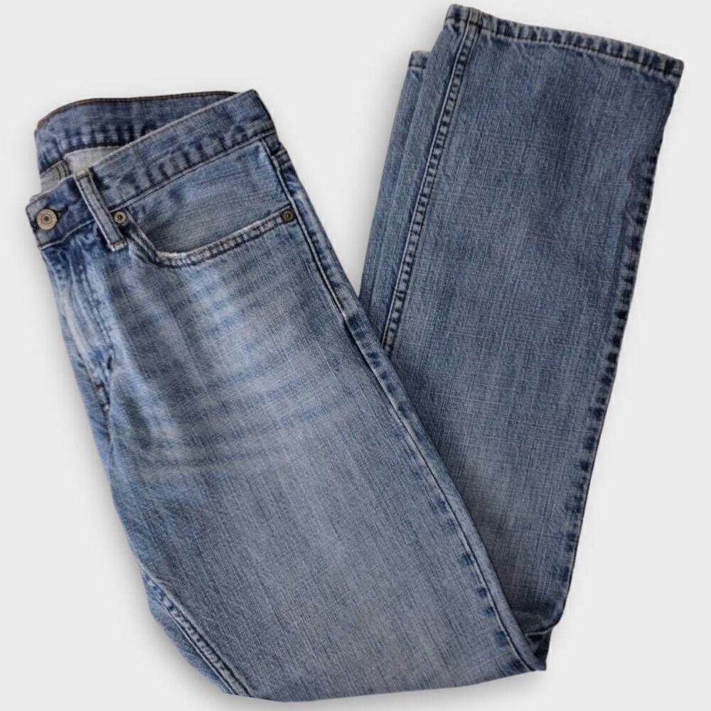Levis 514‎ Mens Jeans Sz 31/32 Faded Washed Blue Denim Straight Regular Fit Y2K